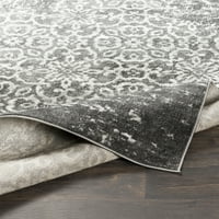 Umjetnički tkalci ljiljan ugljen bijeli prijelazni tepih kvadratnog oblika 6 ' 7