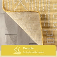 Dobro tkani 8' 10 ' žuti geometrijski vanjski tepih