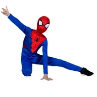 Spider-Manov kostim za mlade iz mumbo-a je poliesterski kombinezon s maskom od tkanine. Veličina M