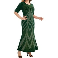 Ljetne haljine za žene, nova pletena čipkasta haljina s printom Plus veličine, haljine s olovkom kratkih rukava