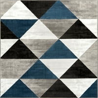 Dobro tkani dulcet retro oblici moderne plave površine prostirke