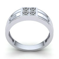 Originalni 0,33CT okrugli rezani dijamantni muški zaručnički prsten zaručnički prsten Čvrsta 10k ruža, bijelo