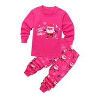 Pidžama za djevojčice, Božićna pidžama Djeda Mraza, pamučna pidžama za malu djecu, set odjeće za bebe, modna odjeća