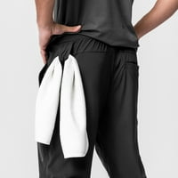 Muške Chinos Hlače za muškarce sportske hlače visoke visine do gležnja ravne crne 2 inča