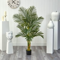 Gotovo prirodno 5 'Umjetno stablo Zlatne trske Umjetno palmino, zeleno