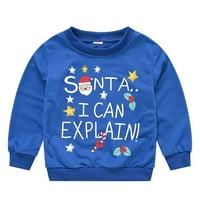 Dječje dukserice od 3 godine za djevojčice i dječake dječji pulover džemper Djed Mraz dječja jakna Plava Majica
