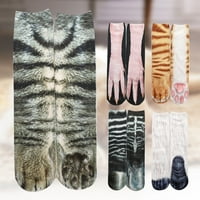 topla reverzibilna čarapa s printom za odrasle od 3 inča, imitacija kopita životinjske šape, a-list