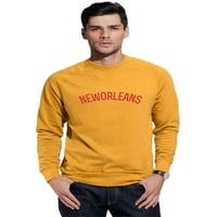 Majica s kapuljačom, pulover sportskog kroja s okruglim vratom od francuskog frotira, majica od senfa s crvenim