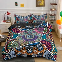 Nova Bohemija Mandala posteljina luksuzni kombinezon za posteljinu set pokrivača s jastukom s jednim dvostrukim