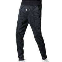 Teretne hlače za muškarce muškarce ležerne elastičnosti hlače za zatvaranje traperica Pocket radna odjeća casual