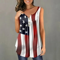 Majice za žene u vintage stilu s grafičkim printom Dan neovisnosti za Amerikance Plus size 4. srpnja, pulover