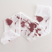 Par ženskih krvavih bijelih čarapa do koljena za kostimiranu zabavu za Noć vještica, noć strave za Noć vještica