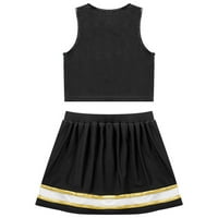 Alvivi Kids Girls Cheer Leader kostim navijača Crop Crop Top s naplaćenim suknjama set 6-16
