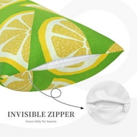 Super meki pravokutni plišani poklopac jastuka, narezani udobnost uzorka limunovog voća i ne-piling skrivene jastuke