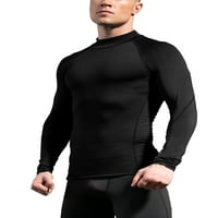 Muška sportska majica s majicama s dugim rukavima, majica s dugim rukavima, majica za trčanje s mišićima, rastezljiva