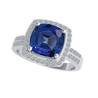 AoneJewelry 2. Dijamantni prsten od dijamanta izrezanog u jastuku od čistog zlata od 10 karata