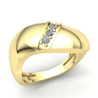 Muški zaručnički prsten za godišnjicu s dijamantom okruglog reza od 0,33 karata u jednodijelnom ružičastom, bijelom