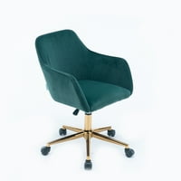AUKFA kućna uredska stolica - baršunasta stolna stolica - 360 ° okretna visina podesiva fotelje, naglasak stolica