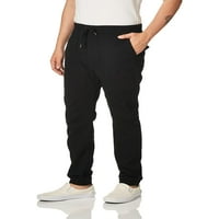 Muške keper hlače za trčanje u crnoj boji Plus veličine