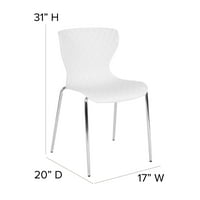Moderni dizajn bijele plastične stolice za slaganje