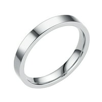 Heiheiup od nehrđajućeg čelika Čvrsti prstenovi za vjenčane trake za žene prstenovi za muškarce glatki prstenovi