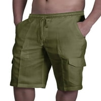 Niuer muškarci casual ravna noga plaža muške mini mini hlače solidne boje treninga elastičnog struka classic fit