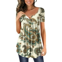 Ženski ljetni topovi, bluze, majice kratkih rukava, puloveri običnog kroja, apstraktne majice s printom, bluze