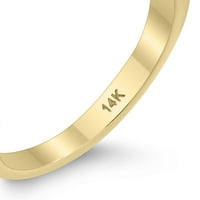 Ženski prsten od tanzanita i dijamanta od 14k žutog zlata