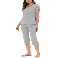 Jedinstvene ponude ženskog dnevnog boravka pidžama okrugli vrat capri noćna odjeća casual odjeća za spavanje