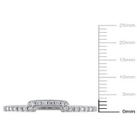 Dijamantni zaručnički prsten od 10 karata od bijelog zlata s obrisom