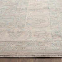 Arhivski tradicionalni tepih s cvjetnim uzorkom, siva svijetlo siva, 2 '2 6'
