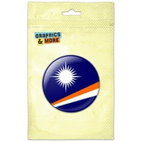 Magnet za gumb hladnjaka s nacionalnom zastavom Marshallovih otoka