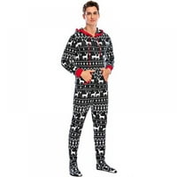 Obiteljski Božićni pidžama Set, odgovarajuće pidžame s božićnim printom, svečane pidžame, identične mekane božićne