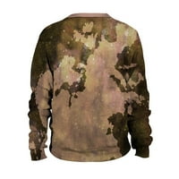 Zimske majice s kapuljačom za muškarce, džemper s izrezom u obliku slova 3, digitalni tisak, ovratnik s gumbima,