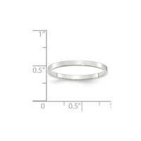 muški ravni klasični zaručnički prsten od bijelog zlata 14k, veličina 12,5