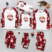 Odjeća za djevojčice topli Božićni set za roditelje i djecu tiskana kućna odjeća pidžama dvodijelni set
