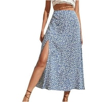 Fesfesfes Žene suknje Summer Cvjetni tisak podijeljeno povremene rušerane seksi suknje u struku prodaje vrhova