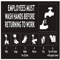 Zaposlenici bi trebali oprati ruke prije povratka na posao.
