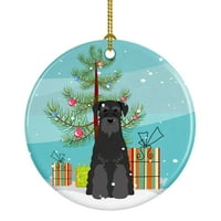_4182 _ veselo božićno drvce keramički ukras od crnog labradora u boji