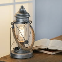 Stolna svjetiljka od 13 13 srebrnog limenog fenjera s ručkom od užeta