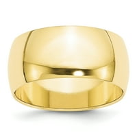 Karatni polukružni prsten od žutog zlata, veličine 4