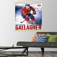 Zidni plakat Montreal Canadiens-Brendan Gallagher u drvenom magnetskom okviru, 22,37534