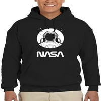 NASA astronaut preko Moon Hoodie Men -Nasa Dizajn, muški 5x veliki