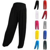 Aufmer hlače za žene za čišćenje elastičnog struka široke hlače za noge Extra duge obične hlače modna elastika
