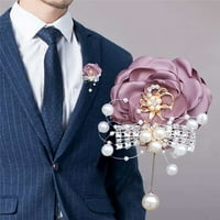 _ Vjenčani korsaž na zapešću koji nikada ne blijedi elegantni cvijet na zapešću s biserima faa realistični izdržljivi