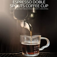 Mjerna čaša za espresso od 70 ml Mini čaša s dvostrukim izljevom s ručkom za točenje i Vagom za mjerenje trostruki