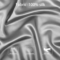 Jedinstveni prijedlozi čista svilena Jastučnica u srebrno sivoj standardnoj boji