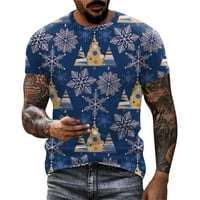 Muška Božićna majica, majica za fitness na otvorenom, 3-inčni digitalni tisak, majica kratkih rukava