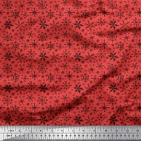 Soimoi modalna satenska tkanina snježna pahuljica umjetnički dekor tkanina tiskano dvorište široko
