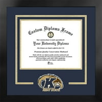 Državno sveučilište Kent 11. 9.5. Manhattanska diploma u crnom okviru s bonus slikama kampusa litografija